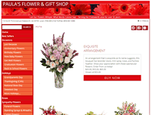 Tablet Screenshot of paulasflowersga.com